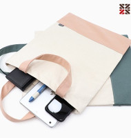 투톤 배색 에코백
